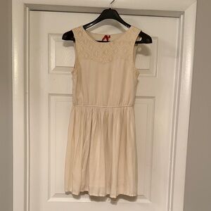 Red Camel Cream Sleeveless Kids Dress